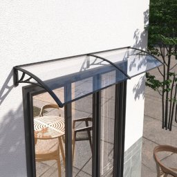 Alberg Nadstrešnica 240x100 cm leksan 5 mm providni sa crnim nosačem ( AGC-240100-TRBK )