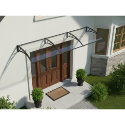 Alberg Nadstrešnica 300x100 cm leksan 5 mm providni sa crnim nosačem ( AGC-300100-TRBK )