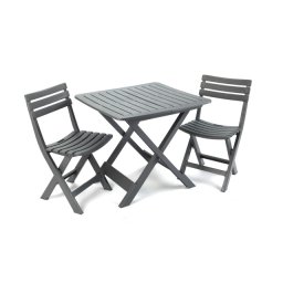 Ipae ProGarden camping set - Sklopivi Set sa 2 Stolice i Stolom - Antracit