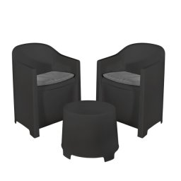 Ipae ProGarden Set Luna Anthracite - Baštenski Set sa Jastucima