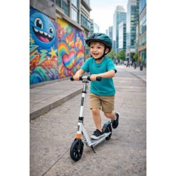 Dečiji Trotinet model 658 nosivost do 50kg sa zadnjim amortizerom - Beli