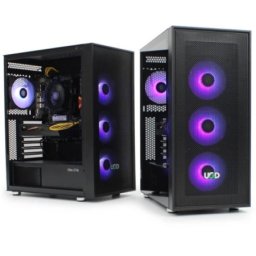 Kuciste Elite 3718 Midi Tower, ATX, ugradjena 4 RGB kulera, Crno