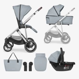 Kikkaboo kolica chiara 3in1 set sa I-size autosedištem I tvrdom korpom grey ( kkb11261 )