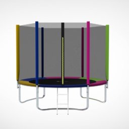 Trambolina Multicolor 305cm sa merdevinama i unutrašnjom sigurnosnom mrežom ( 13163 )