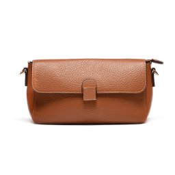 T012614CAM – Camel elegantna torba sa preklopom i ukrasnim lancem