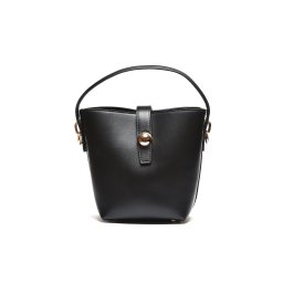T012621BLK - Crna torba čvrste forme u modernom dizajnu