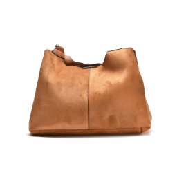 T012630CAM – Camel velur ceger torba sa metalnim ukrasom