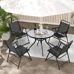 Baštenski set sto okrugli i sklopive stolice za 4 osobe 24-SA0124C