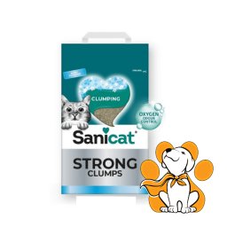 Sanicat Strong Clumps Baby powder 10kg, Ultra-grudvajući Posip Za Mačke