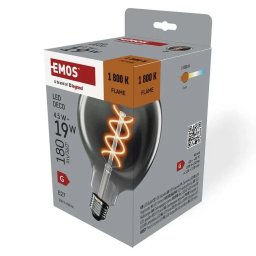 LED SIJALICA DEKORATIVNA E27 G125 4.5W WW TOPLO BELA SMOKED FLAME Z58311 EMOS