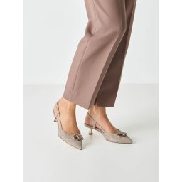 Ženske sandale sa zatvorenim prstima 1-29512-46 perla