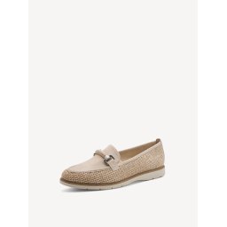 Kožne ženske mokasine 1-24223-46 bež