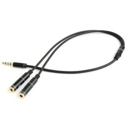 Audio kabl, SPLITTER Gembird CCA-417M RCA 2 x 3.5 mm slušalice i mikrofon adapter na RJA 1 x 3.5mm (4 pin), beli - dužina 20cm