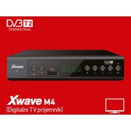 Xwave M4 DVB DVB-T2 Set Top Box,LED displey, scart,HDMI,USB, media player