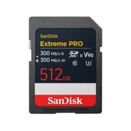 SanDisk Extreme PRO 512GB SDXC Memory Card, 300MB/s Read & Write speeds, 8K, V90, UHS-II