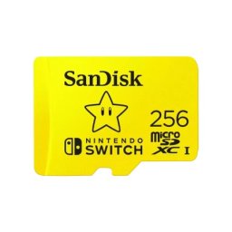 SanDisk microSDXC card for Nintendo Switch 256GB, up to 100MB/s Read, 60MB/s Write, U3, C10, A1, UHS-1