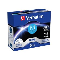 VERBATIM M-DISC-KAMENI 100GB/XL/BD-R 4X PRINT JC 5PAK 43834