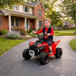 Dečiji kvad srednje veličine na akumulator Crveni (6V)