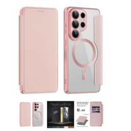 Futrola Magsafe Lux Bi Fold za Samsung Galaxy S26 Ultra roze