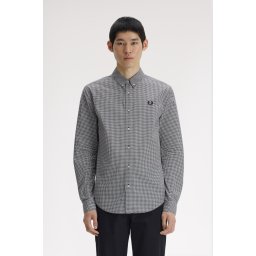 FRED PERRY GINGHAM KOSULJA BLK