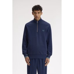 FRED PERRY HALF ZIP DUKS BLUESW