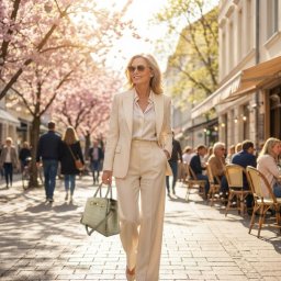 Ženska kožna tašna Everyday Elegance bež