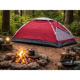 Camping jednokrevetni šator sa konstrukcijom - Tamno crveni ( KLK-115 )