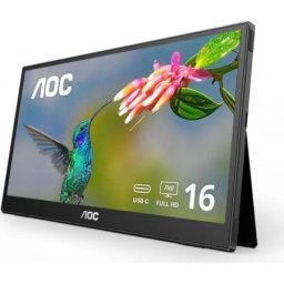 AOC 16t3ea ips/1920x1080/60hz/4ms gtg/usb c/crna Monitor 15.6" prenosivi ( 25140 )