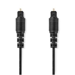Nedis CAGL25000BK50 Opticki kabl TosLink muski - TosLink muski, 5m, Okrugli, PVC, Crni