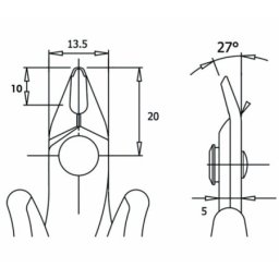 Nedis PG-TRE03NB Klesta za secenje 128mm