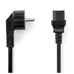 Nedis CEGL10015BK30 kabl sa uzemljenjem muški, IEC-320-C13, Ugaoni, 3m, Okrugli, PVC, Crni (PC-186)