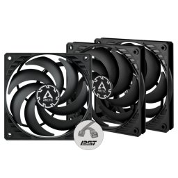3 X Ventilator za kućište Arctic P12 Slim PWM PST, 15 mm thick,12cm, 4 pin, black, ACFAN00275A
