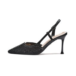 LS242651BLK - Ženske sandale na štiklu