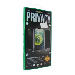 Zastitno staklo Tempered Glass Privacy 2.5D full glue za Samsung S906B Galaxy S22 Plus 5G crni (fingerprint unlock)