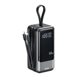 Power bank prenosiva baterija REMAX Dinba Series RPP-59 65W+60W PD+QC Fast Charging 20000mAh crni