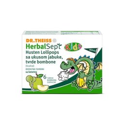Herbal Sept Kids Lizalice Jabuka – Protiv kašlja, 6 kom
