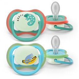 Avent Varalica Ultra Air Noćna 6-18m (2kom) – Svetli u mraku, Monkey/Chameleon