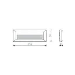 LED SVETILJKA JM-8002 ZIDNA 2W 4200K IP65