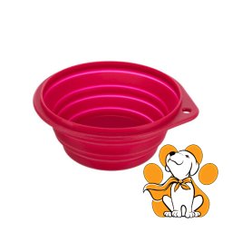 Trixie Travel Bowl Red 250ml, Putna Činija Od Silikona, Crvena