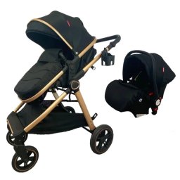 NouNou X1 Black Gold 2u1 Kolica i auto sedište I-Size - Multifunkcionalna dečija kolica