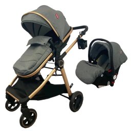 NouNou X1 Grey 2u1 Kolica i auto sedište I-Size - Multifunkcionalna dečija kolica