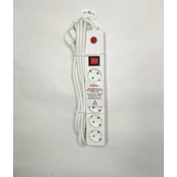Fast Asia kabl linkom produžni 5r/5m sa prekidačem i zaštitom 3x1.5mm beli