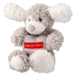 Ozzo plush doggy plišana igračka pas siva i bela 18cm ( 879141 )