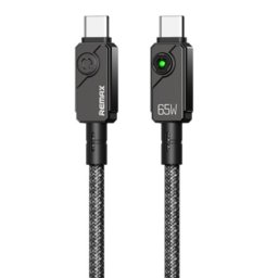 Remax DATA Fast charging braided TIP C na TIP C kabl, C36 65W 1.2m crni, REMAX ( 866 )