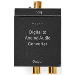 NEDIS ACON2510BK Digital Audio Converter, 1-way, Audio, video, 1x Digital RCA,1x TosLink,output:1x 2xRCA