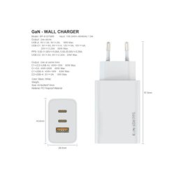 Fulmova gan pd/25w/bela sa usb-c kablom Zidni punjac ( AHDSC1229 )