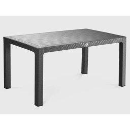 Bastenski sto ratan golf 75x125 crni ( 0000473 )