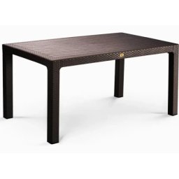 Bastenski sto ratan golf 75x125 braon ( 0000472 )