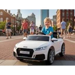 Audi TT RS – Licencirani Dečiji Automobil na Akumulator Beli (12V)