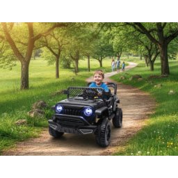 Dečiji džip na akumulator Wrangler Crni (12V)